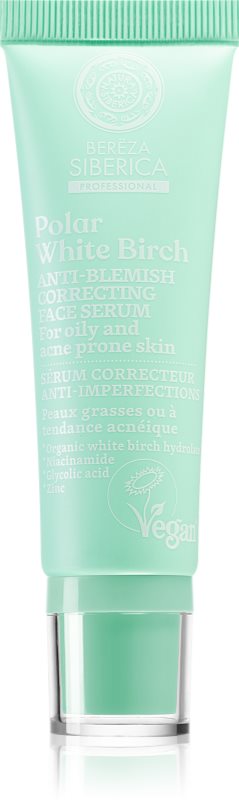 Natura Siberica Polar White Birch ser corector pentru ten gras si problematic 30 ml