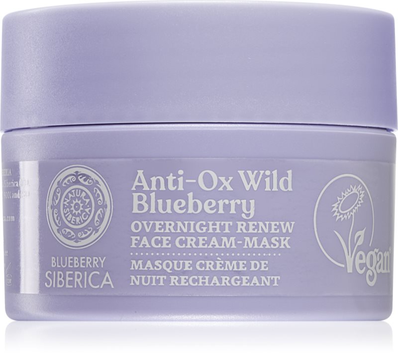 Natura Siberica Anti-Ox Wild Blueberry cremă-mască de noapte regeneratoare 50 ml