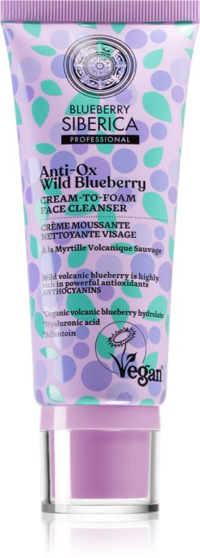 Natura Siberica Anti-Ox Wild Blueberry spuma demachianta cu o textura cremoasa faciale 100 ml