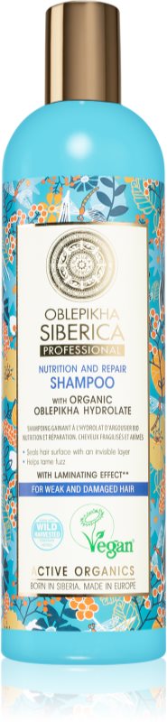 Natura Siberica Oblepikha (Sea-Buckthorn) șampon pentru păr slab și deteriorat 400 ml