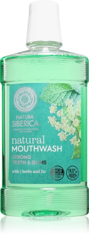 Natura Siberica Natural Mouthwash Strong Teeth & Gums apă de gură pe bază de plante cu zinc 520 ml