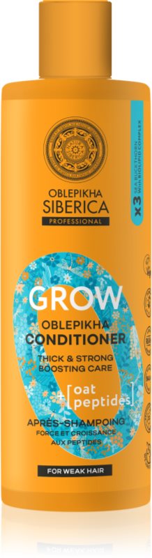 Natura Siberica Oblepikha Siberica Grow balsam pentru indreptare pentru stimularea creșterii părului 400 ml