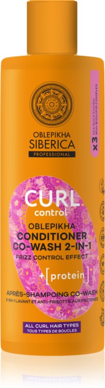 Natura Siberica Oblepikha Siberica Curl Control balsam pentru netezirea părului indisciplinat pentru păr creț 400 ml