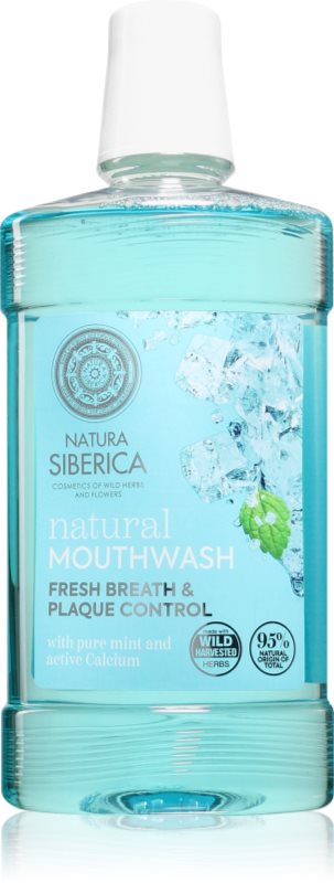 Natura Siberica Natural Mouthwash Fresh Breath & Plaque Control apă de gură pentru o respirație proaspătă 520 ml