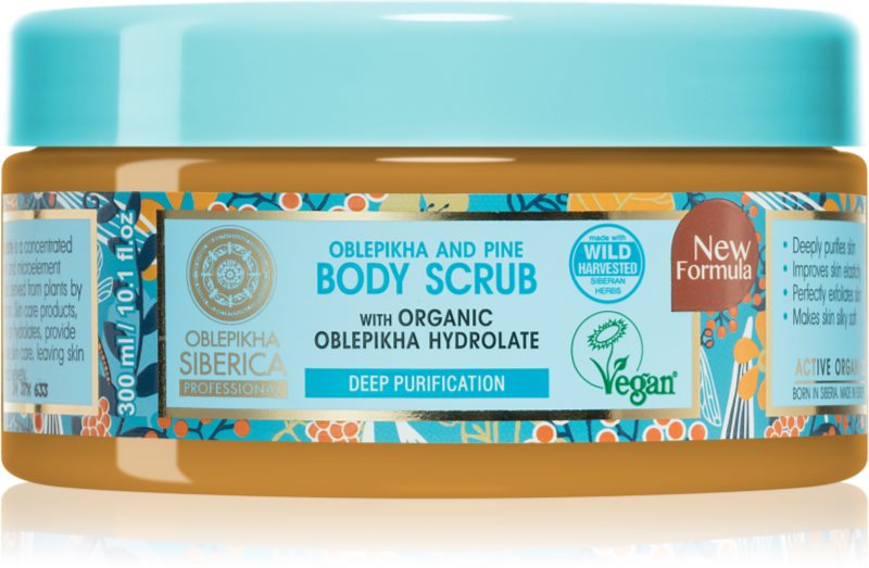 Natura Siberica Oblepikha (Sea-Buckthorn) exfoliant pentru corp cu cătină și miere 300 ml