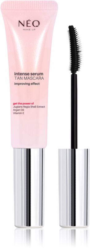 NEO MAKE UP Intense Serum Tan Mascara mascara rezistent efect regenerator culoare Black 9 ml