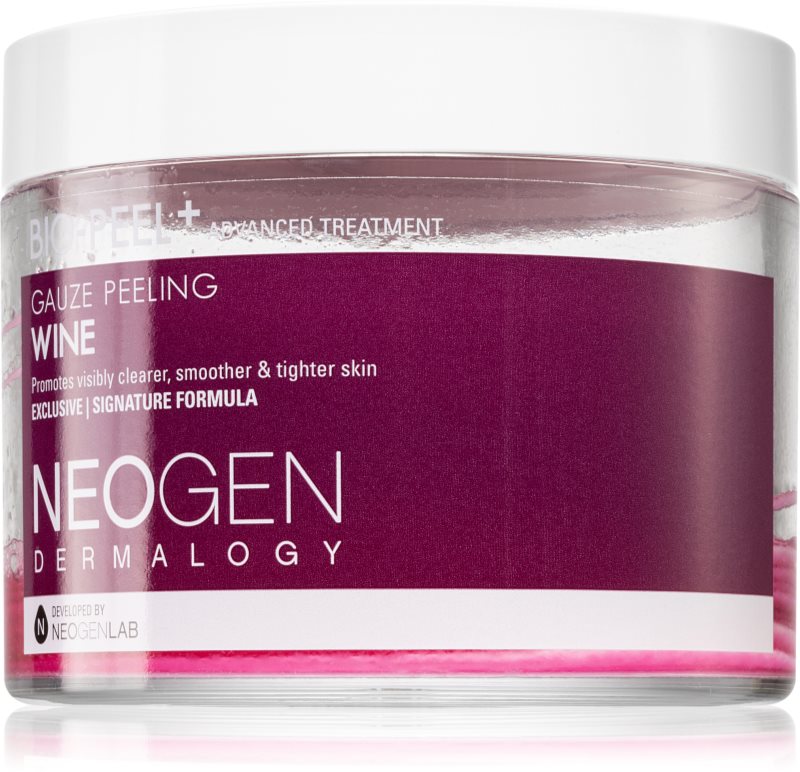 Neogen Dermalogy Bio-Peel+ Gauze Peeling Wine discuri pentru indepartarea impuritatilor pentru netezirea pielii si inchiderea porilor