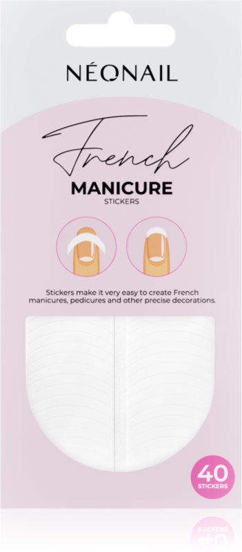 NEONAIL French Manicure Stickers folii autocolante pentru unghii