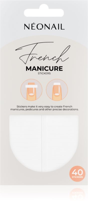 NEONAIL French Manicure Stickers folii autocolante pentru unghii tip 02 40 buc
