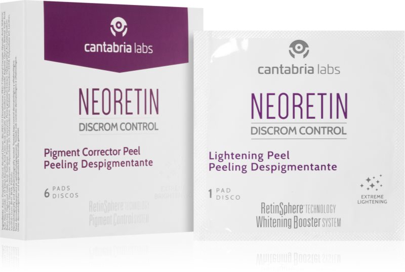 Neoretin Discrom control Lightening Peel exfoliere enzimatica cu acid glicolic 6x1 ml