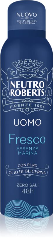 Neutro Roberts Essenza Marina deodorant spray revigorant cu o eficienta de 48 h pentru bărbați 150 ml