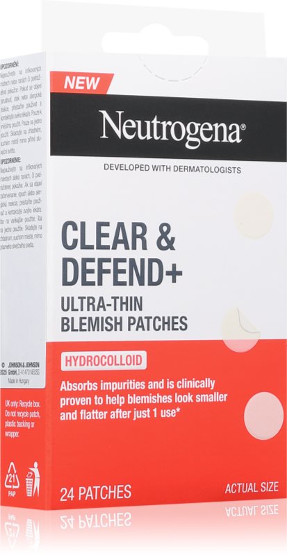 Neutrogena Clear & Defend+ plasturi pentru piele problematică 24 buc