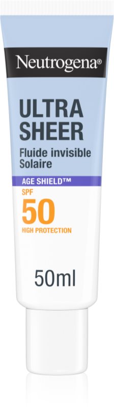 Neutrogena Ultra Sheer Age Shield fluid cu o consistenta usoara SPF 50 50 ml