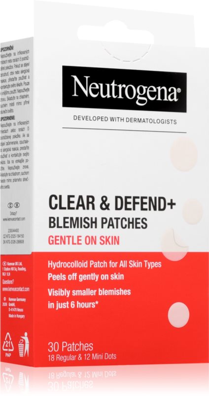Neutrogena Clear & Defend+ plasturi pentru piele problematică pentru piele sensibilă 30 buc