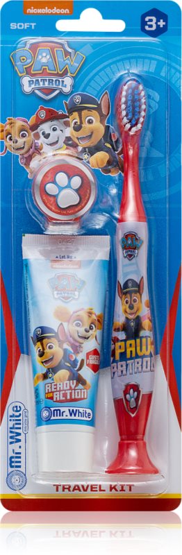 Nickelodeon Paw Patrol Travel Kit set pentru îngrijirea dentară pentru copii 3y+ Soft 1 buc
