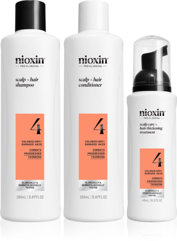 Nioxin System 4 set cadou pentru par deteriorat si vopsit 3 buc