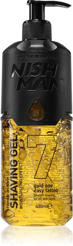 Nish Man Gold One 07 gel pentru bărbierit pentru bărbați 400 ml