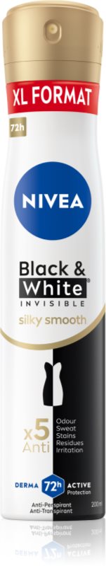 NIVEA Black & White Invisible Silky Smooth spray anti-perspirant pentru femei 200 ml