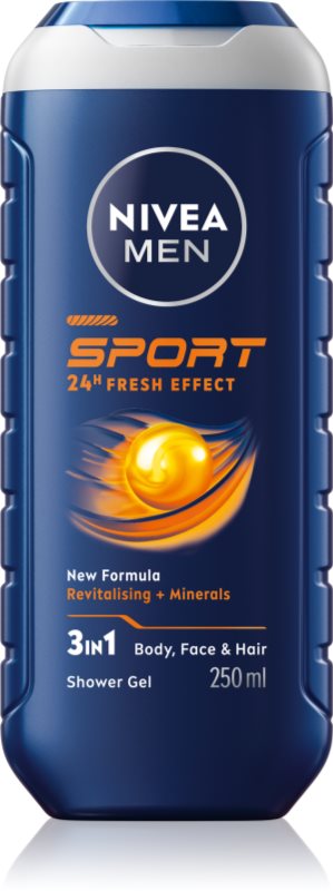 NIVEA MEN Sport gel de duș cu minerale pentru bărbați 250 ml