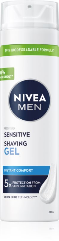 NIVEA MEN Sensitive gel pentru bărbierit 200 ml