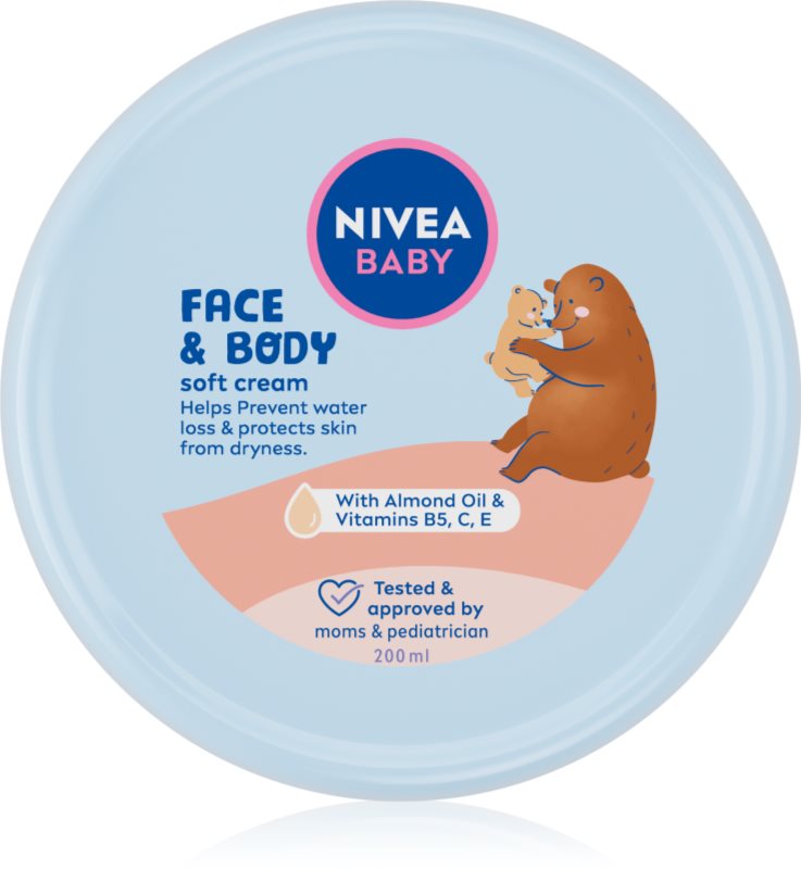 NIVEA BABY Soft cremă hidratantă pentru fata si corp 200 ml