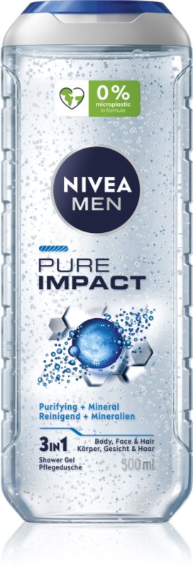 NIVEA MEN Pure Impact Gel de duș pentru bărbați 500 ml