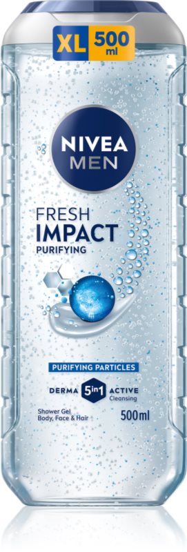 NIVEA MEN Fresh Impact Gel de duș pentru bărbați 500 ml
