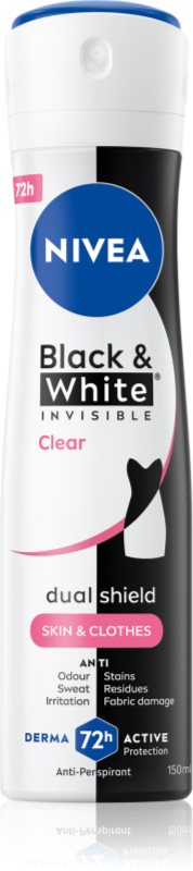 NIVEA Invisible Black & White Clear antiperspirant Spray