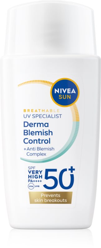 NIVEA SUN Derma Skin Clear lotiune tonica pentru pielea cu imperfectiuni SPF 50+ 40 ml