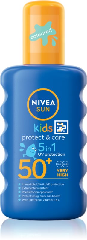 NIVEA SUN Kids spray colorat pentru copii pentru bronzat SPF 50+ 200 ml