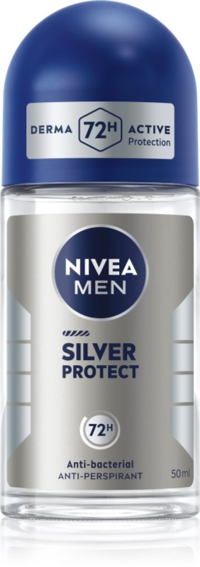 NIVEA MEN Silver Protect deodorant roll-on antiperspirant pentru barbati 50 ml