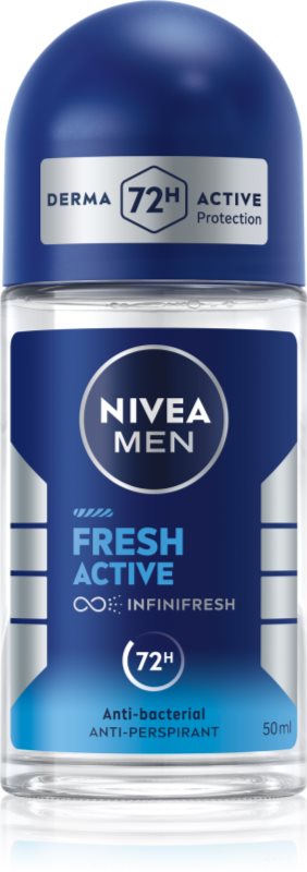 NIVEA MEN Fresh Active deodorant roll-on antiperspirant pentru barbati 50 ml