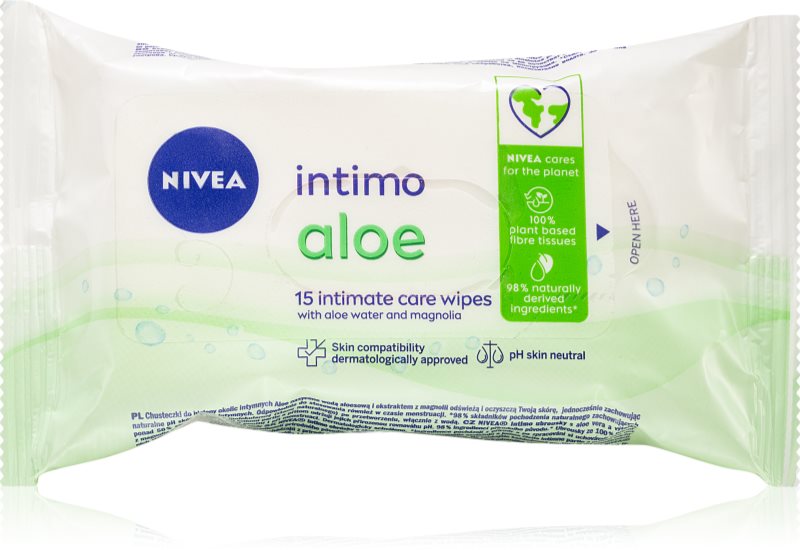 NIVEA Intimo Aloe servetele umede pentru igiena intima 15 buc