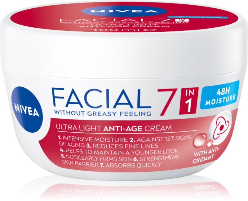 NIVEA Facial Anti-Age cremă de ten pentru reducerea primelor semne de îmbătrânire 7 in 1 100 ml