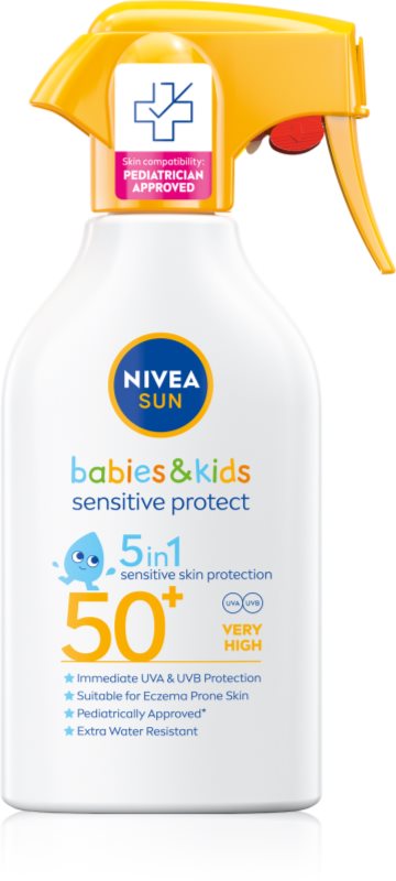 NIVEA SUN Babies & Kids spray pentru protectie solara pentru copii pentru piele sensibila SPF 50+ 250 ml