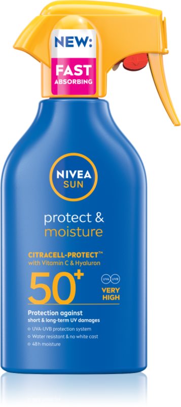 NIVEA SUN Protect & Moisture spray autobronzant hidratant SPF 50+ 250 ml