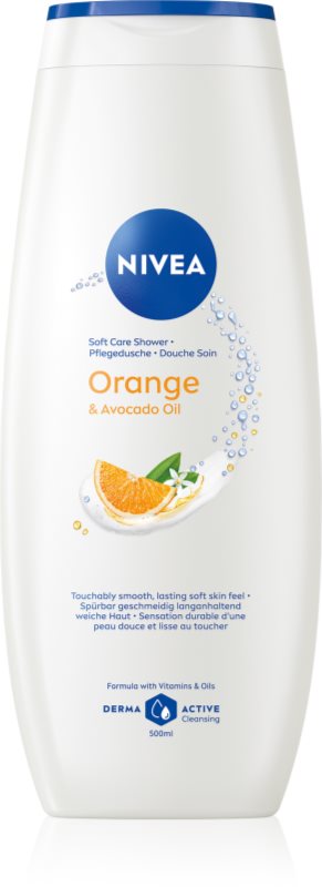 NIVEA Orange & Avocado Oil gel calmant pentru dus 500 ml