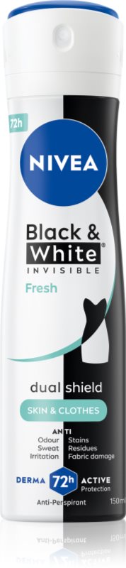 NIVEA Invisible Black & White Fresh spray anti-perspirant pentru femei