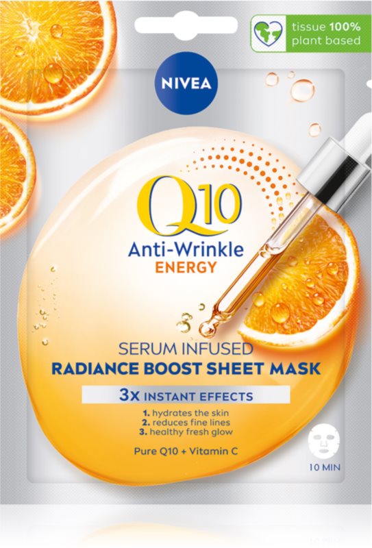 NIVEA Q10 Energy mască textilă cu efect antirid 1 buc