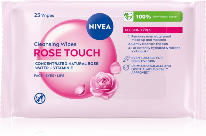 NIVEA Micellar Rose Touch șervețele micelare pentru curățarea tenului 25 buc