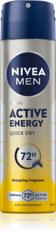 NIVEA MEN Active Energy spray anti-perspirant pentru barbati 150 ml