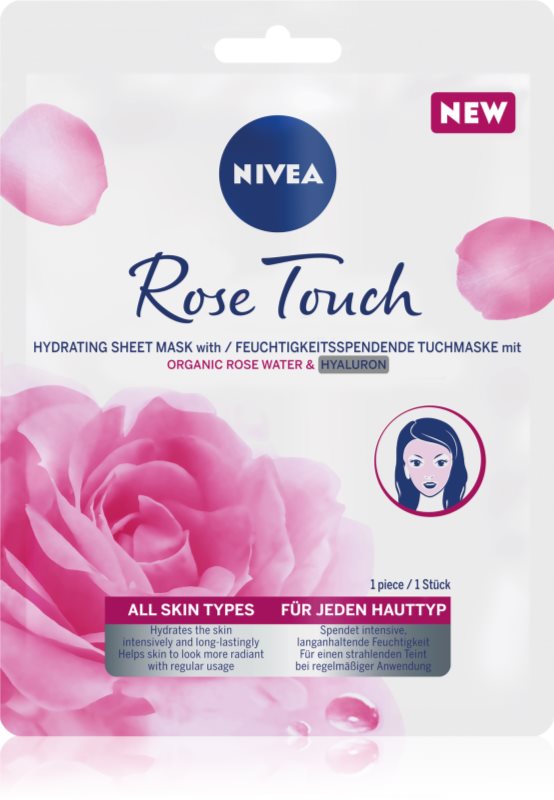 NIVEA Rose Touch mască textilă hidratantă 1 buc