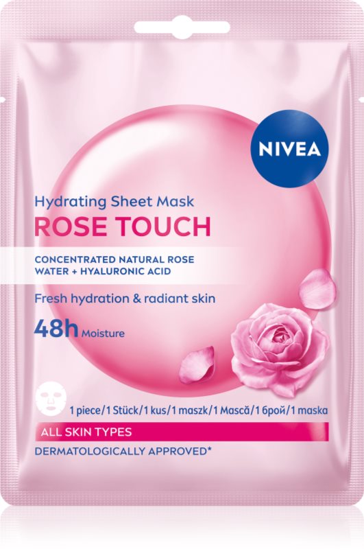 NIVEA Rose Touch mască textilă hidratantă 1 buc