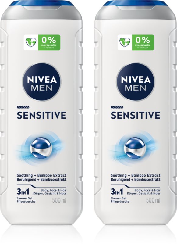 NIVEA MEN Sensitive gel de dus pentru corp si par ambalaj economic