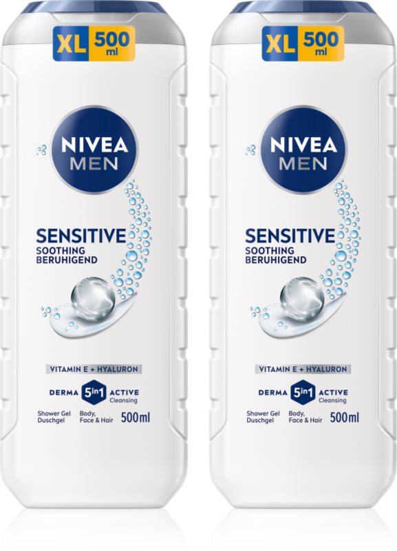 NIVEA MEN Sensitive gel de dus pentru corp si par ambalaj economic