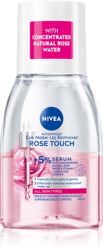 NIVEA Rose Touch demachiant in doua faze pentru ochi 100 ml