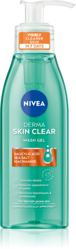 NIVEA Derma Skin Clear gel de curatare facial 150 ml