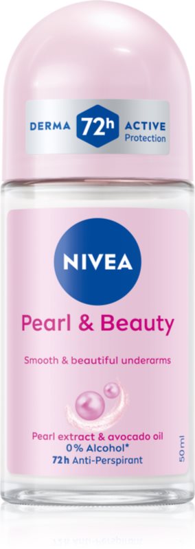 NIVEA Pearl & Beauty deodorant roll-on antiperspirant pentru femei 72h 50 ml