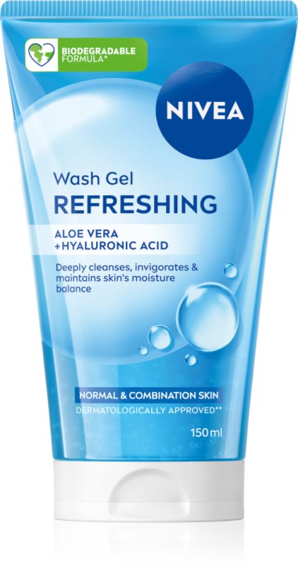 NIVEA Refreshing gel fresh de curatare pentru piele normală și mixtă 150 ml