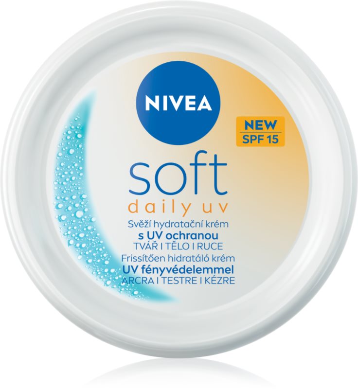 NIVEA Soft Daily UV loțiune protectoare hidratantă corp si fata SPF 15 100 ml
